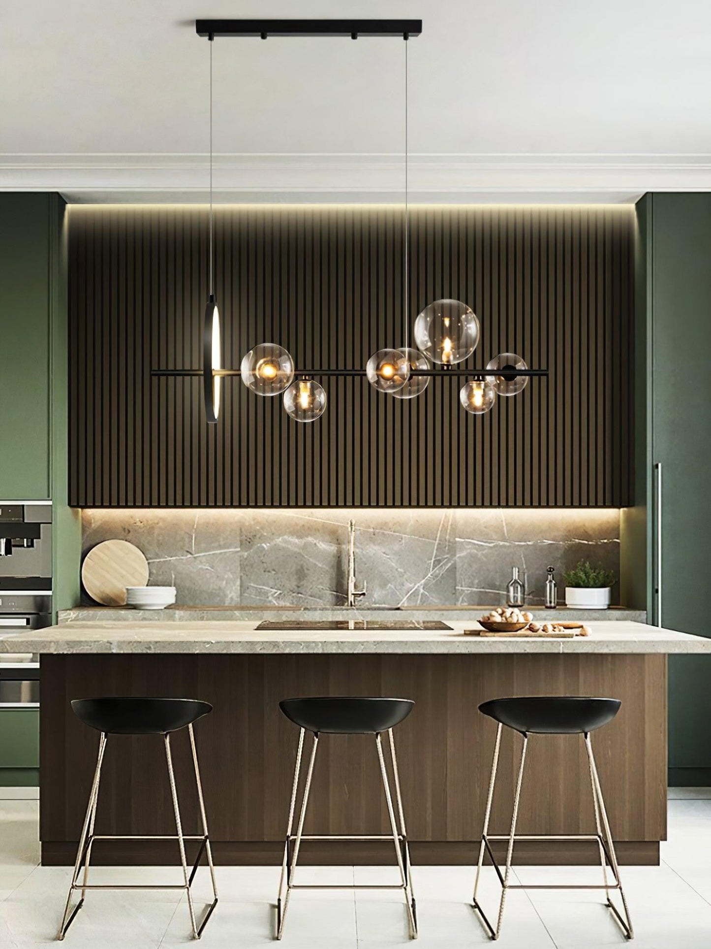 Mita Nordic Glass Bubble Chandelier