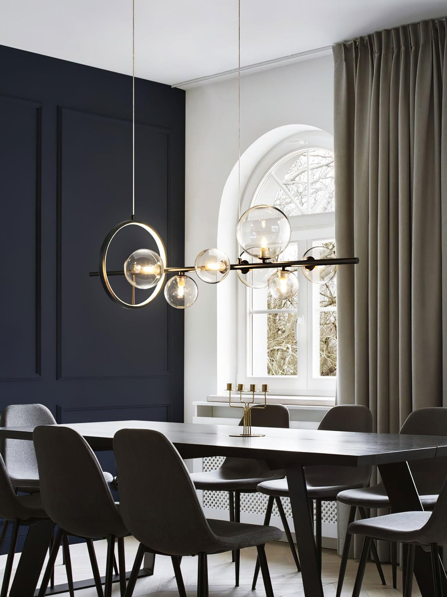 Mita Nordic Glass Bubble Chandelier