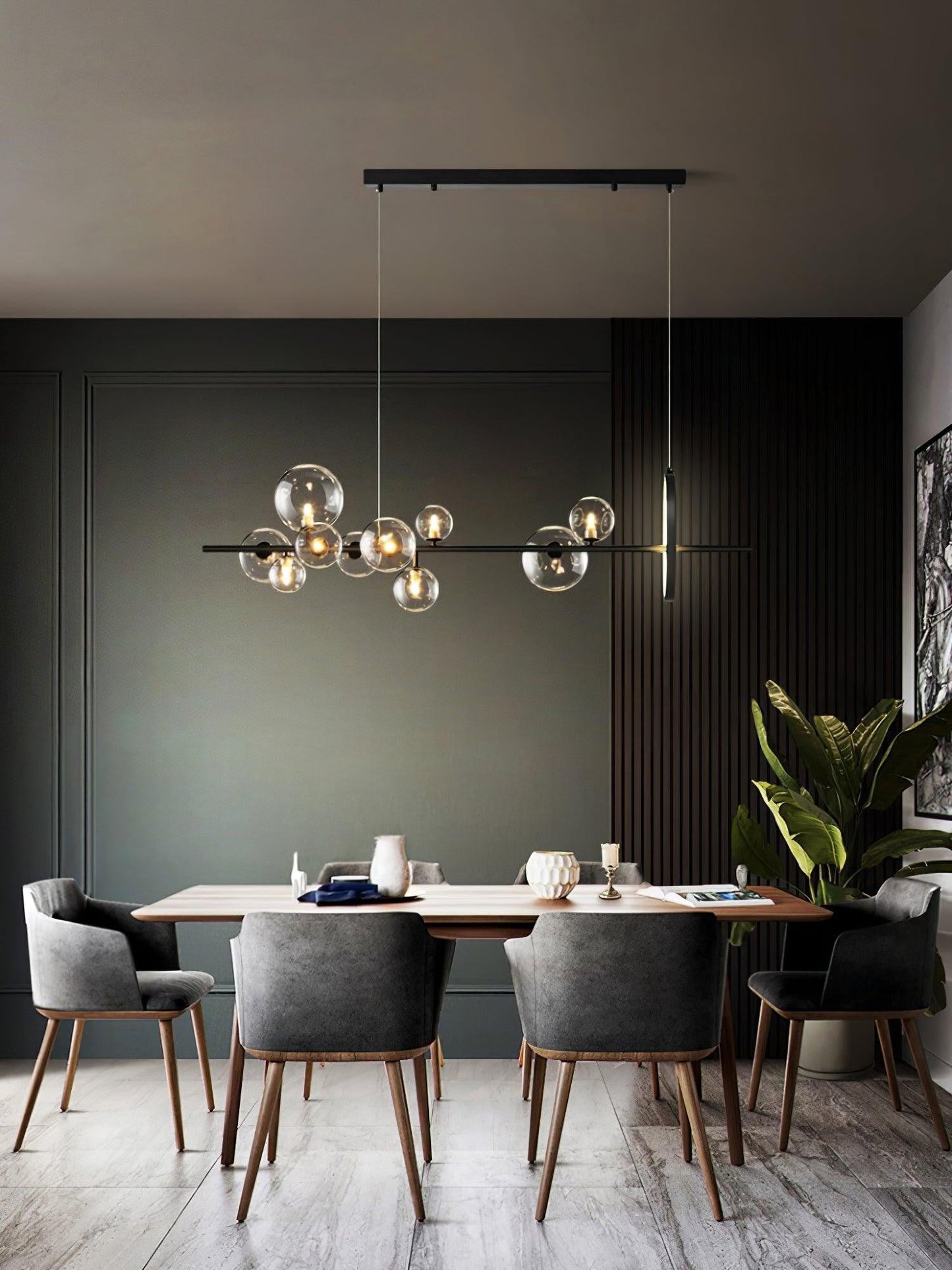 Mita Nordic Glass Bubble Chandelier