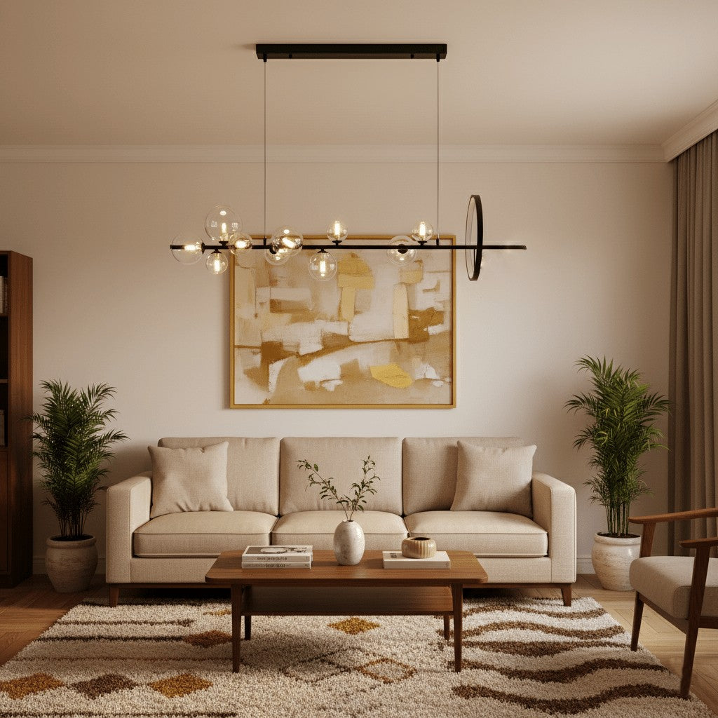 Mita Nordic Glass Bubble Chandelier