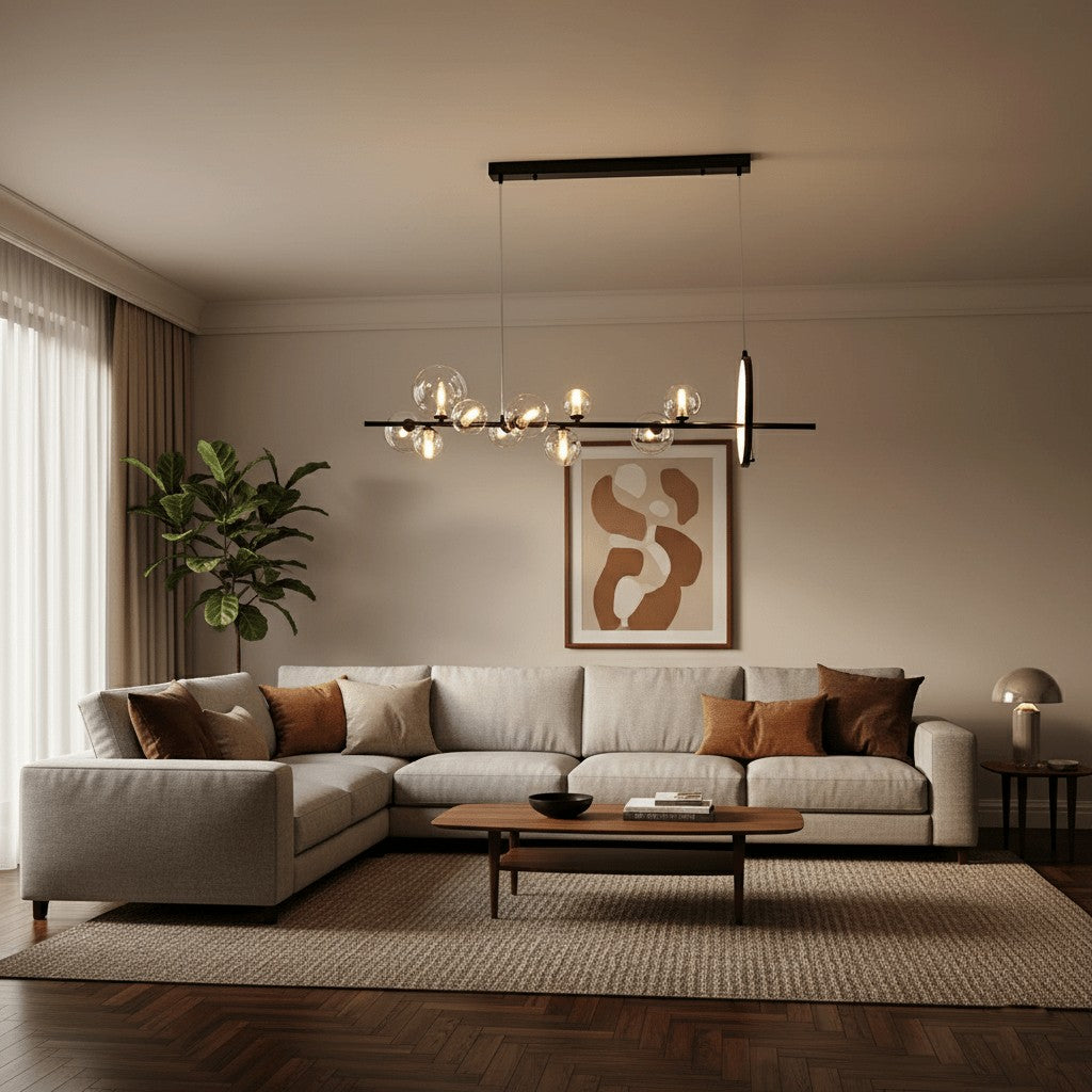 Mita Nordic Glass Bubble Chandelier