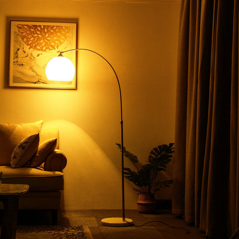 Modern Arc Marble Base Floor Lamp