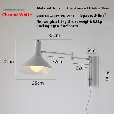 Nordic Adjustable Swing Arm Wall Light