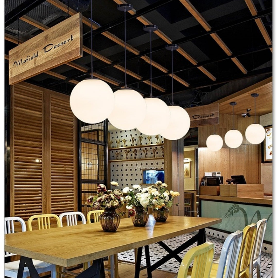 Orbital Glass Sphere Pendant Light