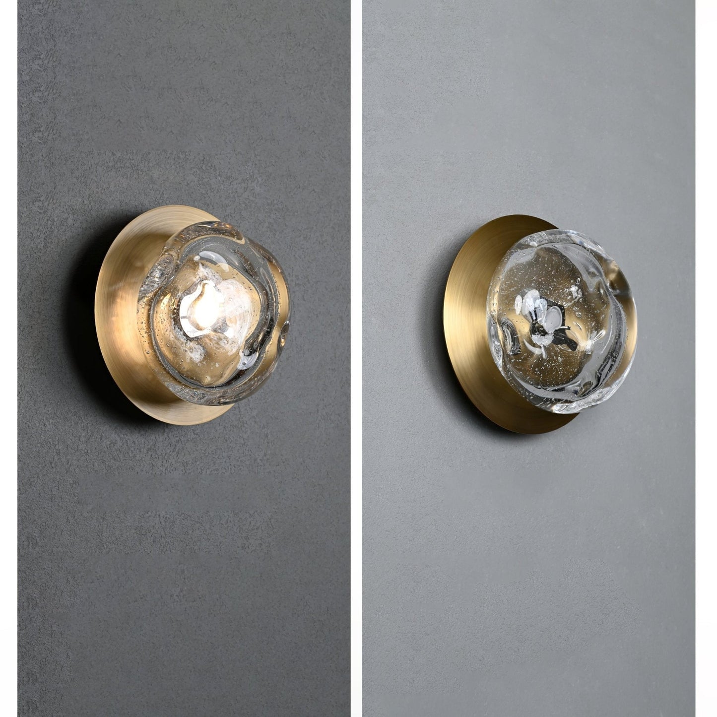 Orrin Molten Glass Wall Light