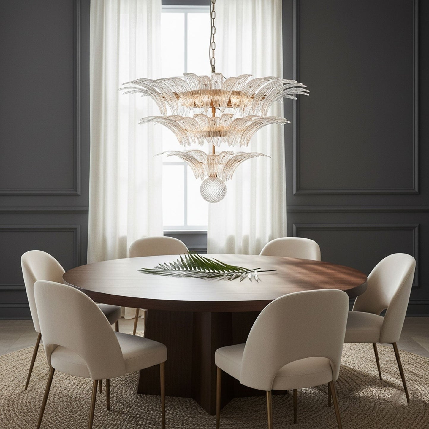 Palm Grove Murano Glass Chandelier