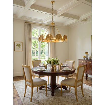 Gold Foil Ginkgo Leaf Chandelier