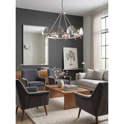 Gold Foil Ginkgo Leaf Chandelier