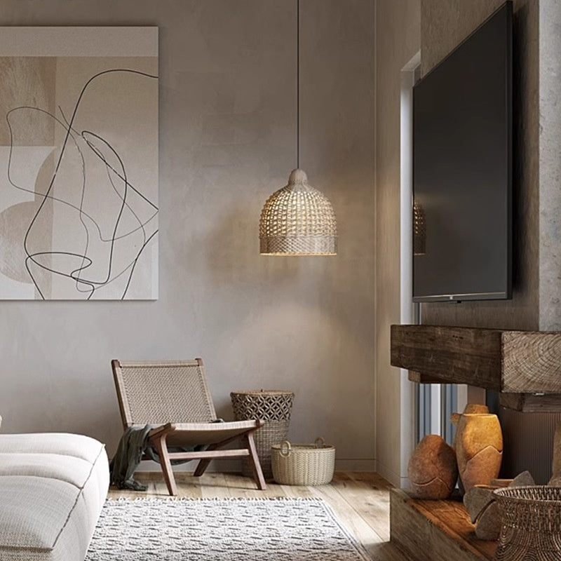 RattanAura Natural Pendant Ceiling Light