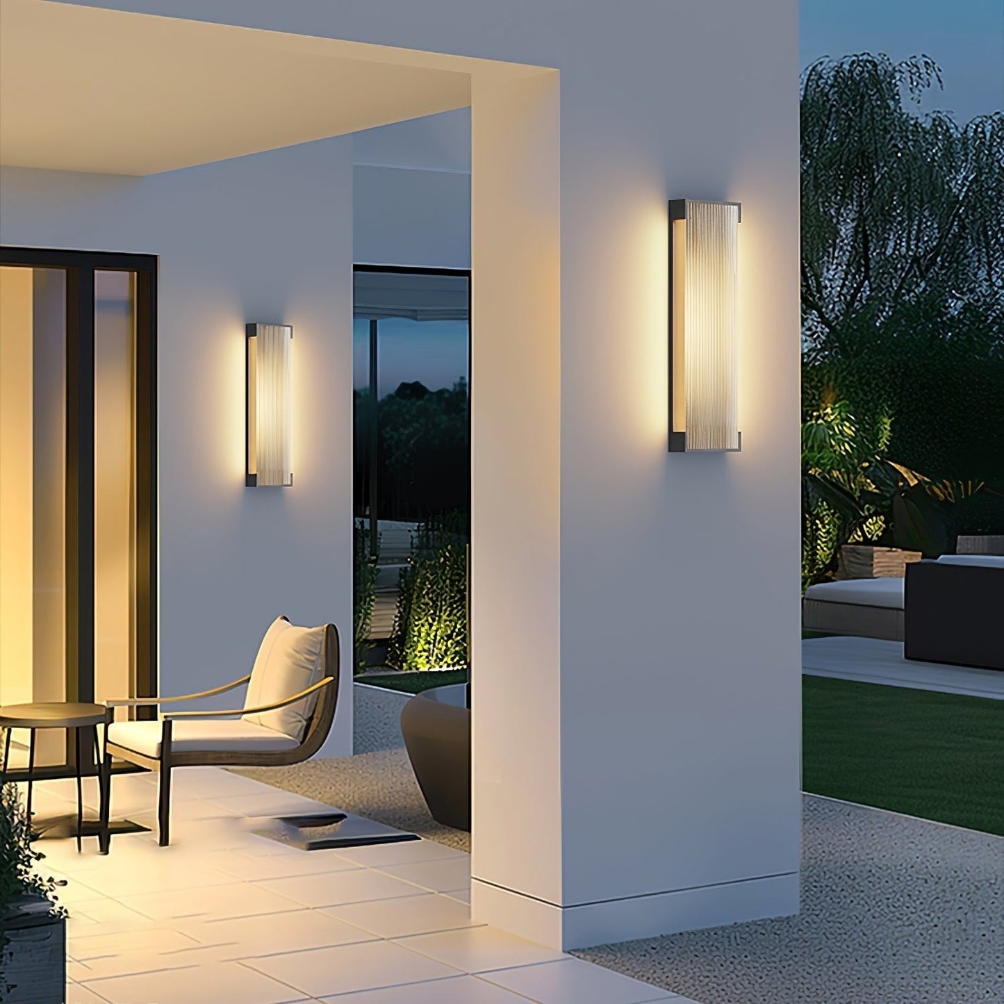 Rectangular Modern Outdoor Wall Light