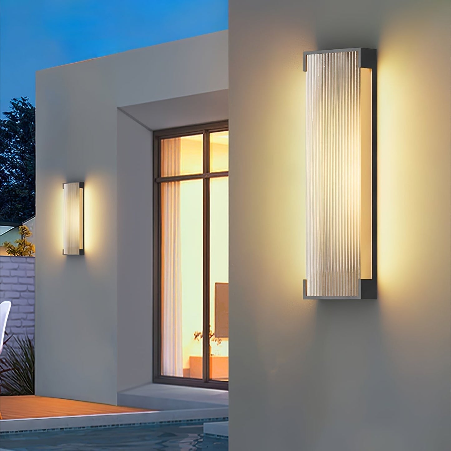 Rectangular Modern Outdoor Wall Light