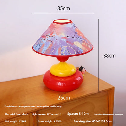 Retro Fabric Shade Bedside Table Lamp