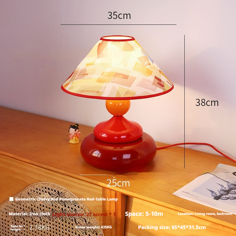 Retro Fabric Shade Bedside Table Lamp