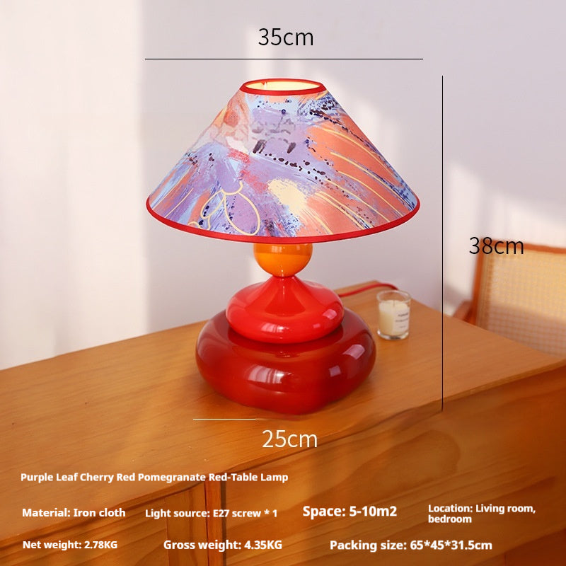 Retro Fabric Shade Bedside Table Lamp