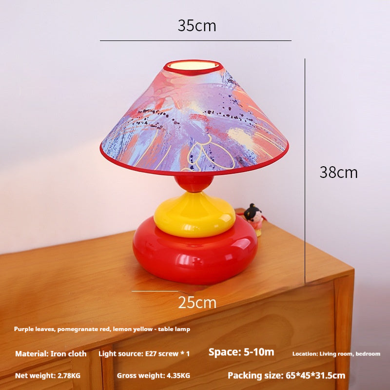 Retro Fabric Shade Bedside Table Lamp