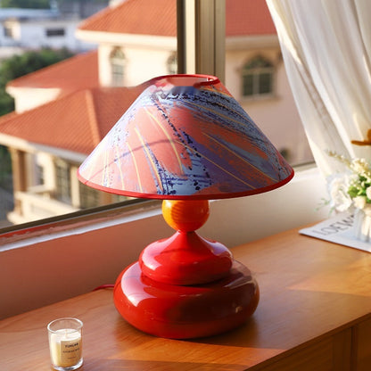 Retro Fabric Shade Bedside Table Lamp