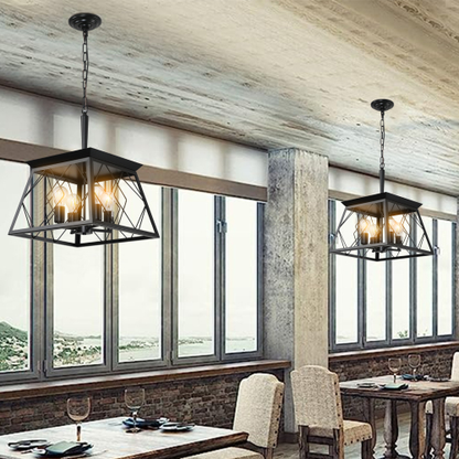 Rustic Iron Frame Farmhouse Chandelier