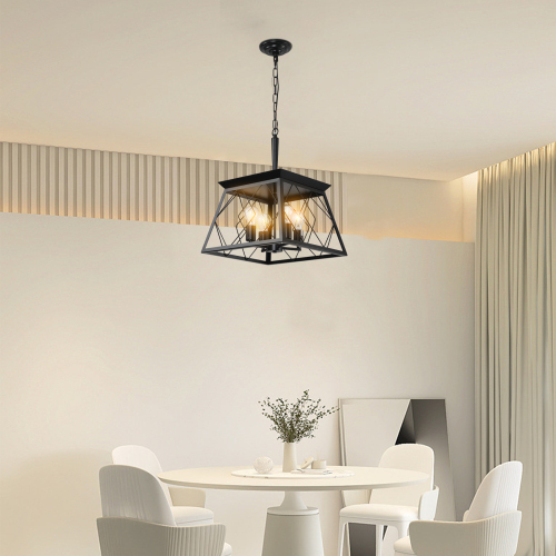 Rustic Iron Frame Farmhouse Chandelier