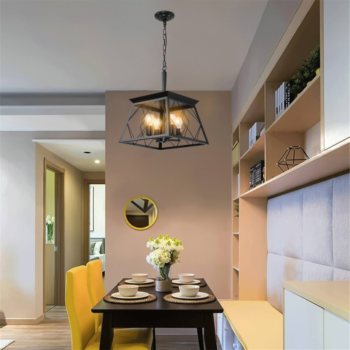 Rustic Iron Frame Farmhouse Chandelier