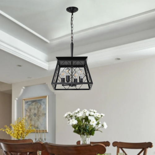 Rustic Iron Frame Farmhouse Chandelier