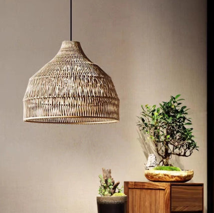 RusticWeave Hemp Rope Pendant Light