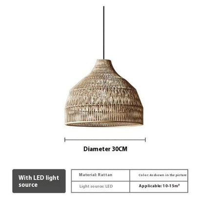 RusticWeave Hemp Rope Pendant Light