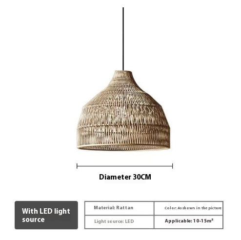 RusticWeave Hemp Rope Pendant Light