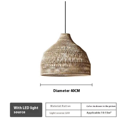 RusticWeave Hemp Rope Pendant Light