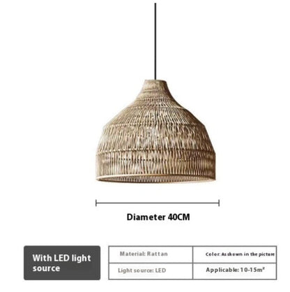 RusticWeave Hemp Rope Pendant Light