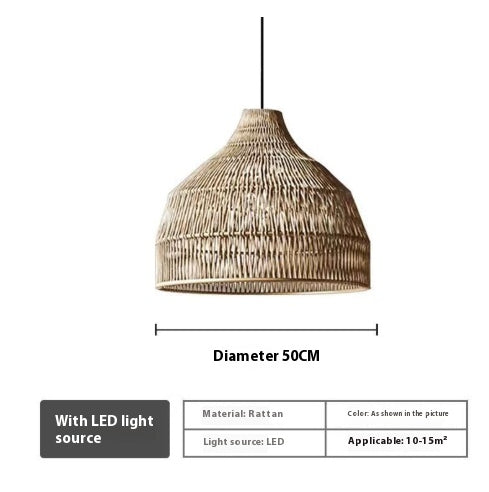 RusticWeave Hemp Rope Pendant Light
