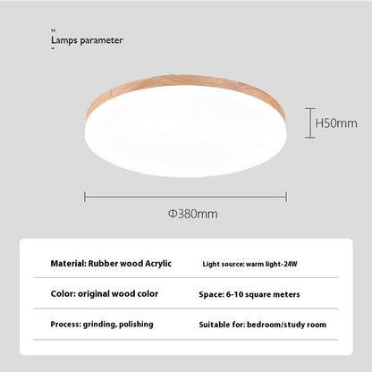 SlimNordic Wood Halo LED Ceiling Light