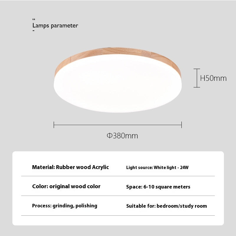 SlimNordic Wood Halo LED Ceiling Light