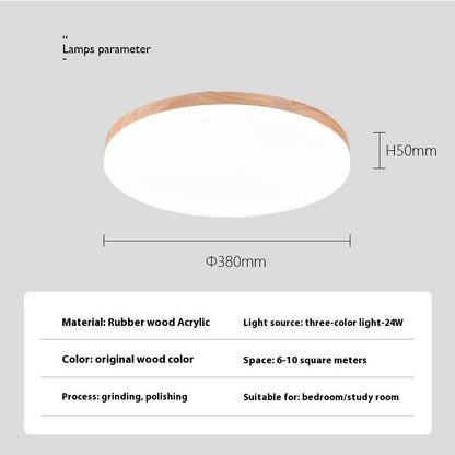 SlimNordic Wood Halo LED Ceiling Light