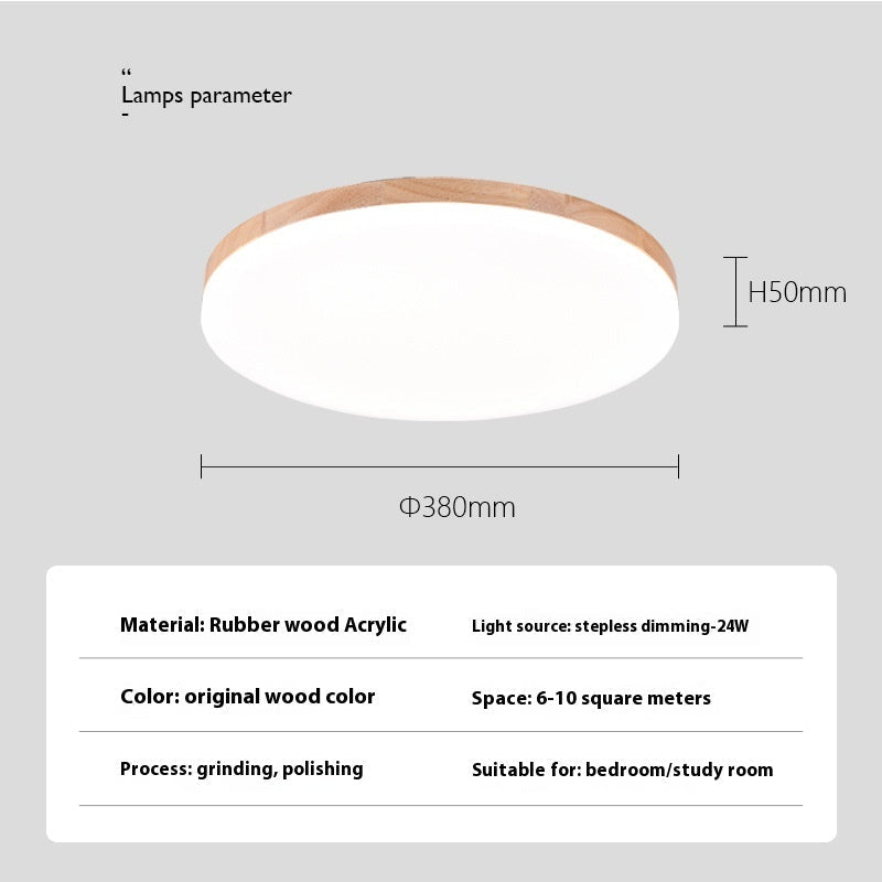 SlimNordic Wood Halo LED Ceiling Light
