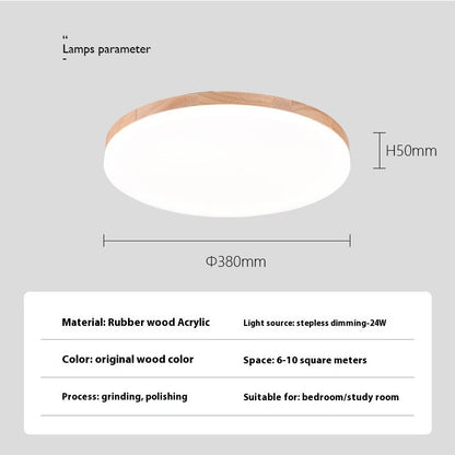 SlimNordic Wood Halo LED Ceiling Light