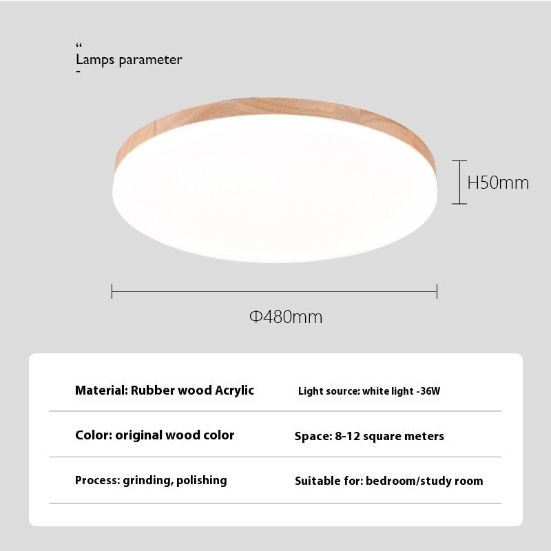 SlimNordic Wood Halo LED Ceiling Light