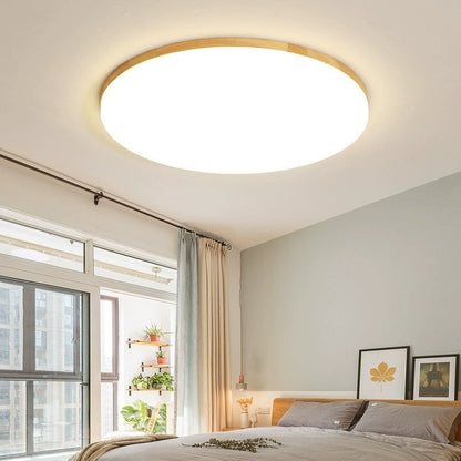 SlimNordic Wood Halo LED Ceiling Light