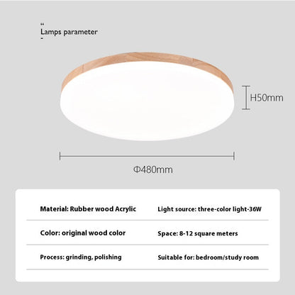 SlimNordic Wood Halo LED Ceiling Light