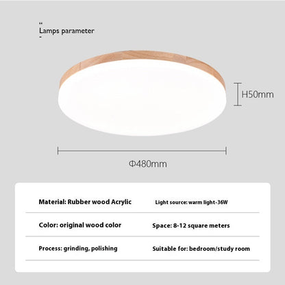 SlimNordic Wood Halo LED Ceiling Light