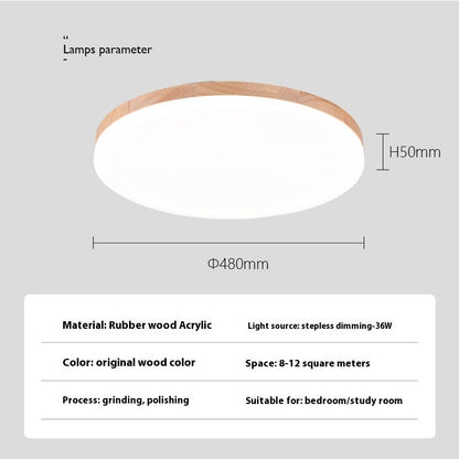 SlimNordic Wood Halo LED Ceiling Light