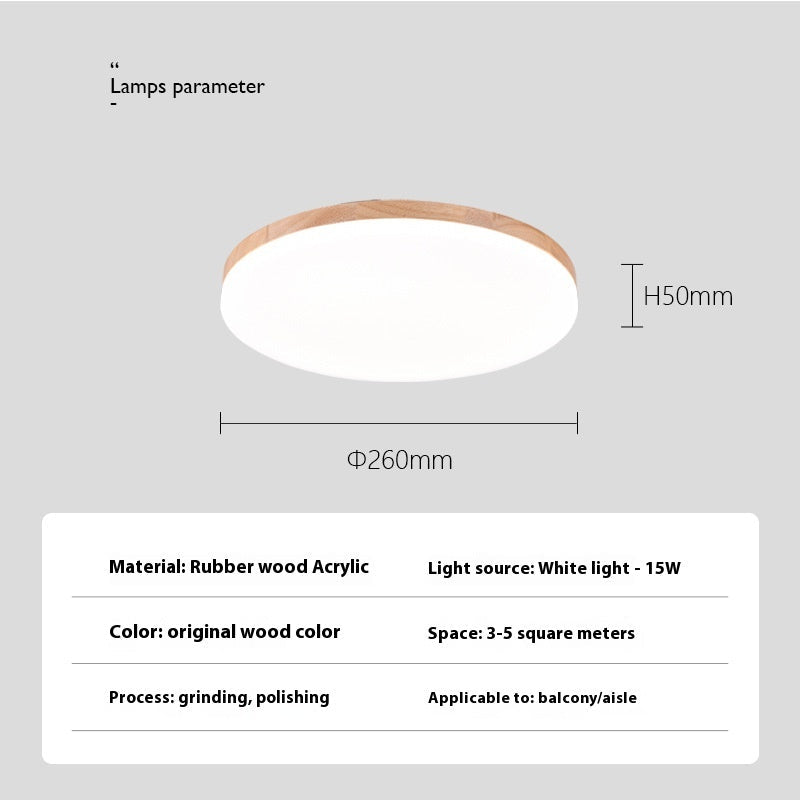 SlimNordic Wood Halo LED Ceiling Light