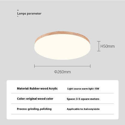 SlimNordic Wood Halo LED Ceiling Light