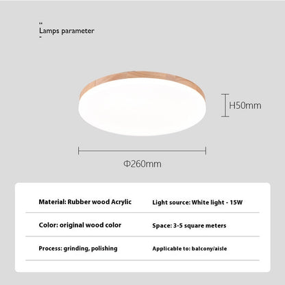 SlimNordic Wood Halo LED Ceiling Light