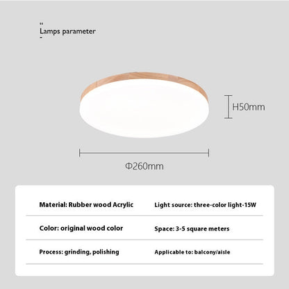 SlimNordic Wood Halo LED Ceiling Light