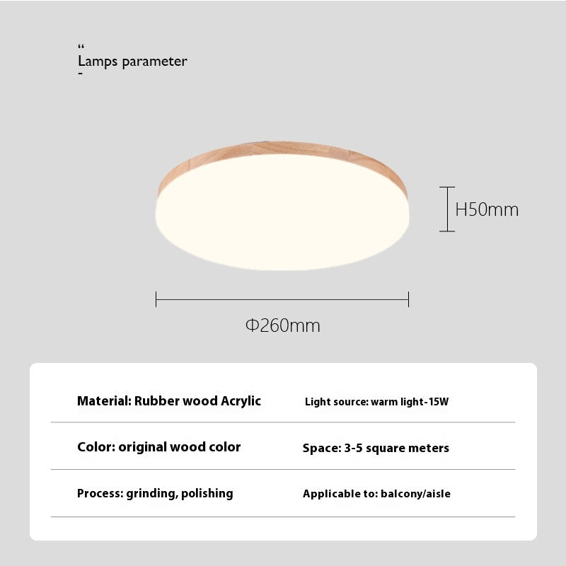 SlimNordic Wood Halo LED Ceiling Light