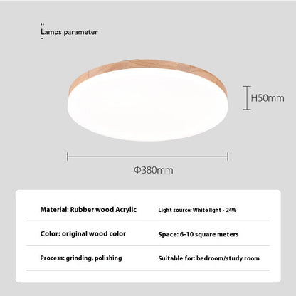 SlimNordic Wood Halo LED Ceiling Light
