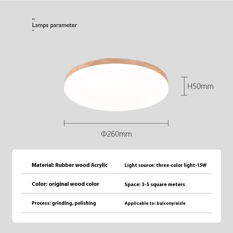 SlimNordic Wood Halo LED Ceiling Light