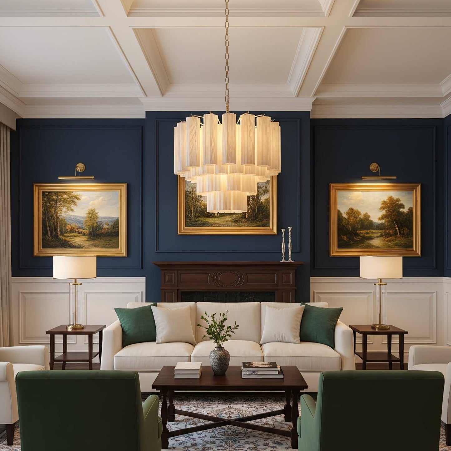 Stratum Ripple Glass Chandelier