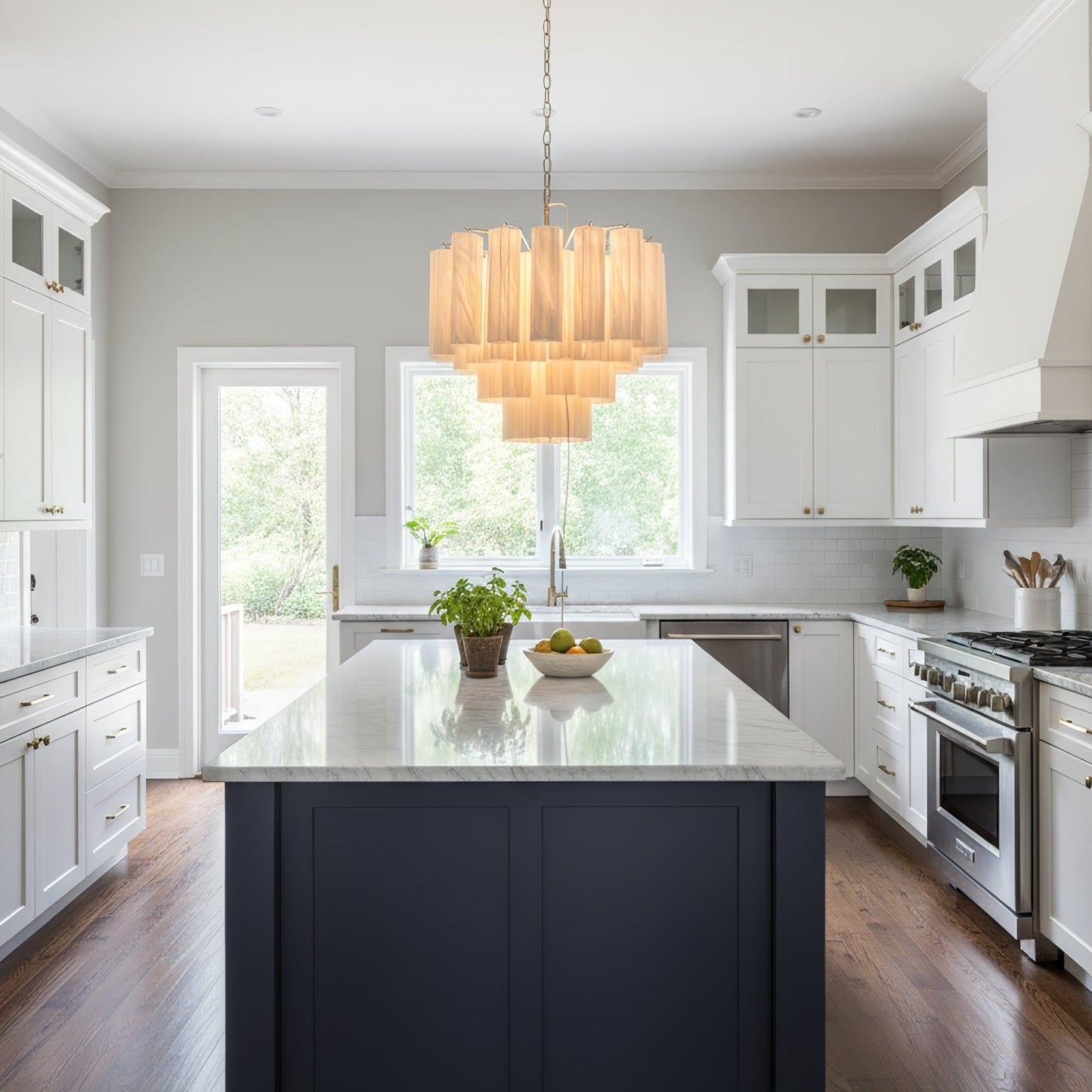 Stratum Ripple Glass Chandelier