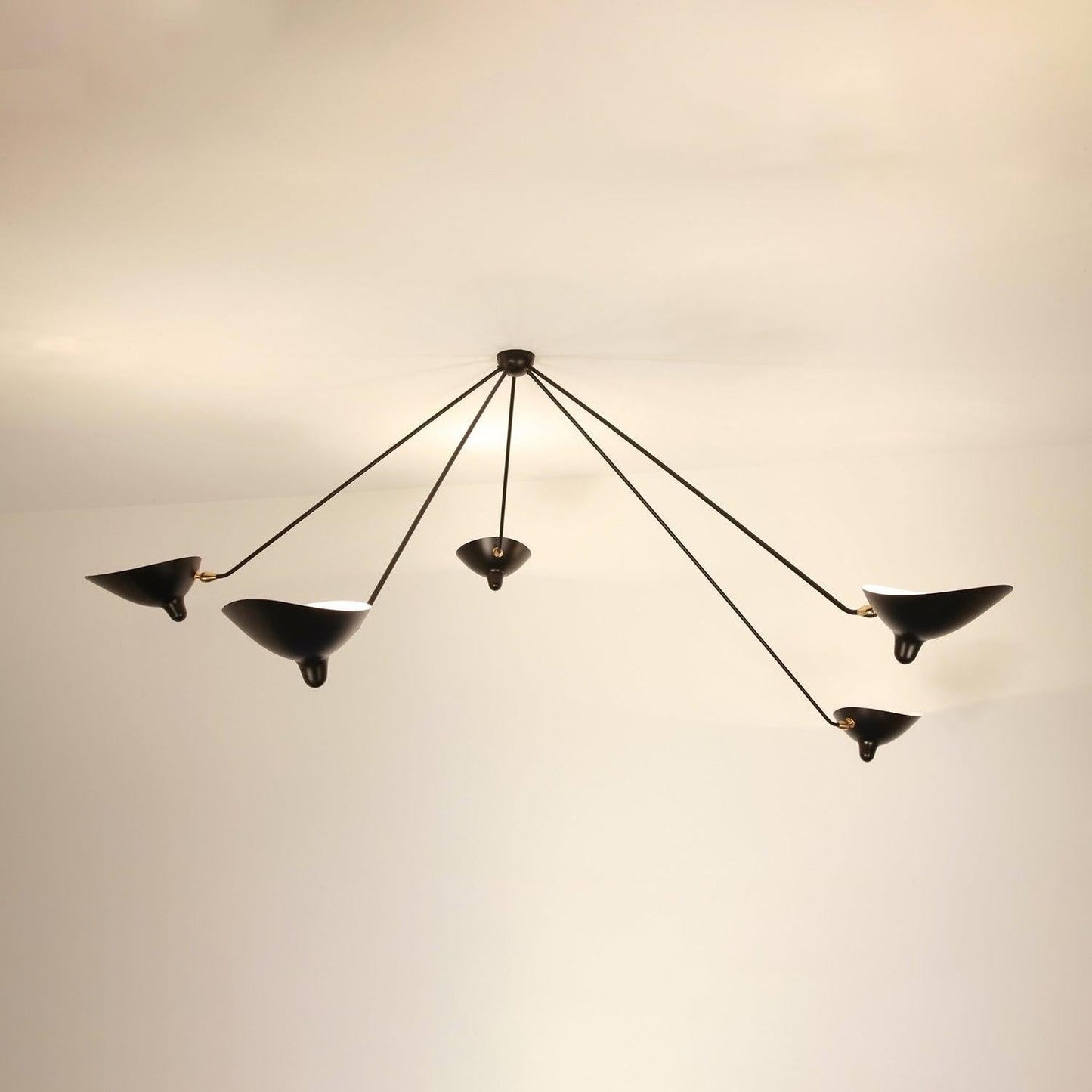 Three-Arm Sculptural Ceiling Light